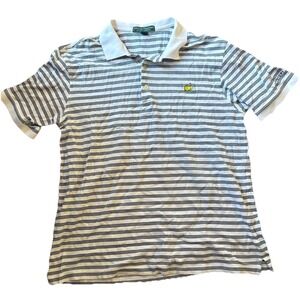Masters Collection Golf Polo Shirt Mens XL Striped 60s Two-Ply Mercerized